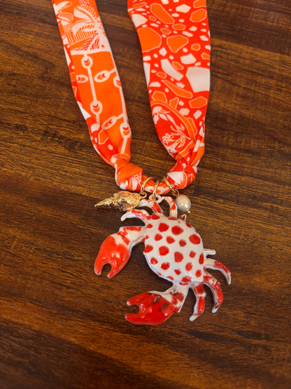 Crabby Scarf Necklace