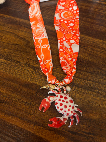 Crabby Scarf Necklace