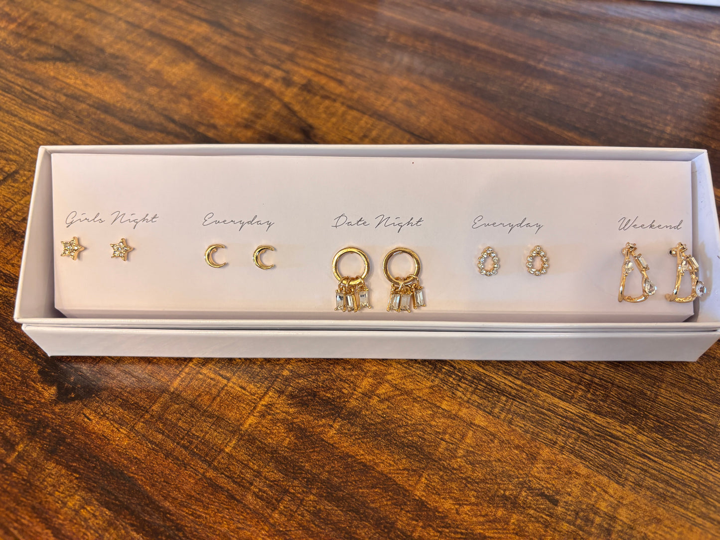 Crystal + Gold Everyday Earring Set