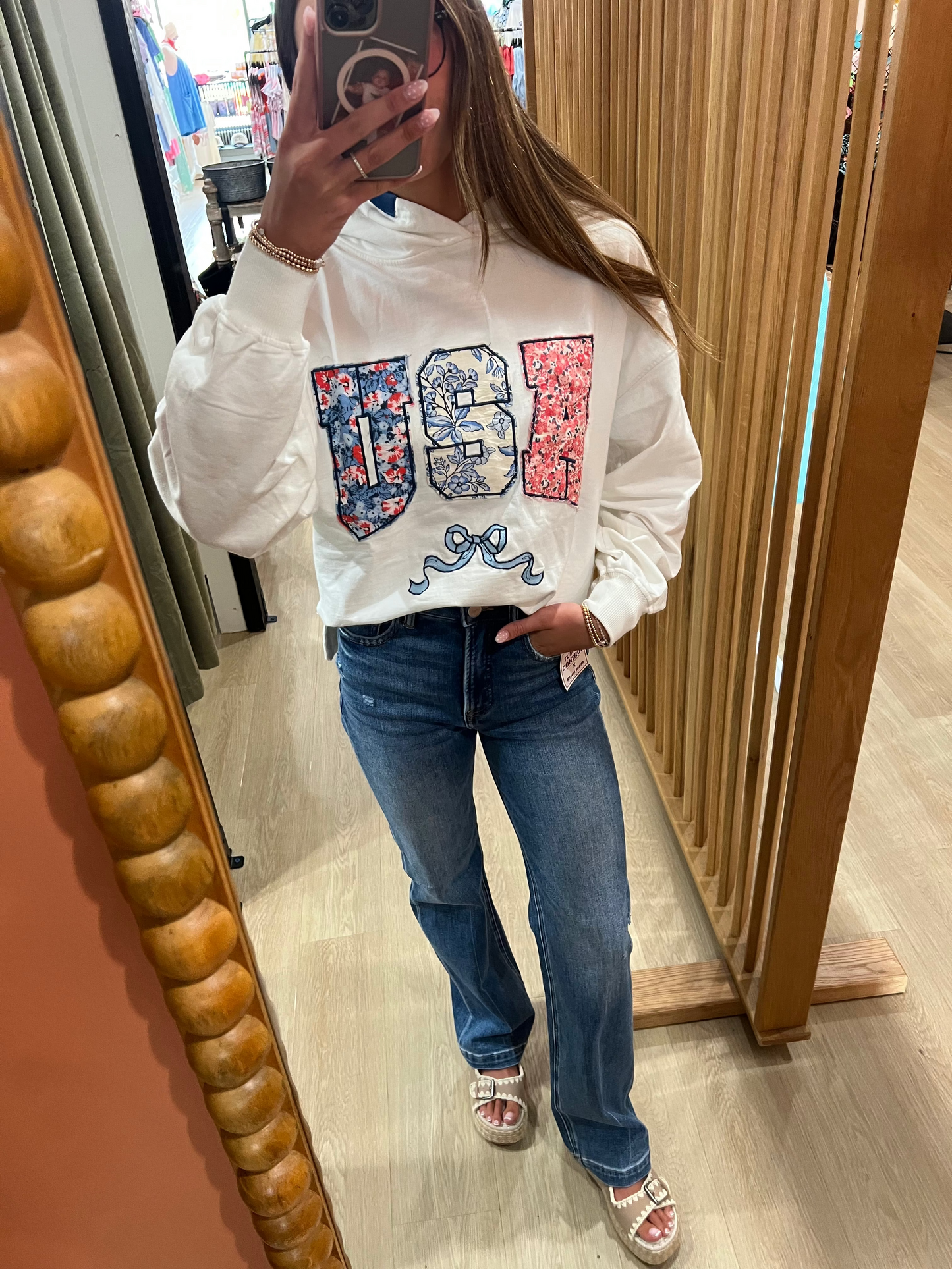 USA Floral Hoodie - Simply Southern