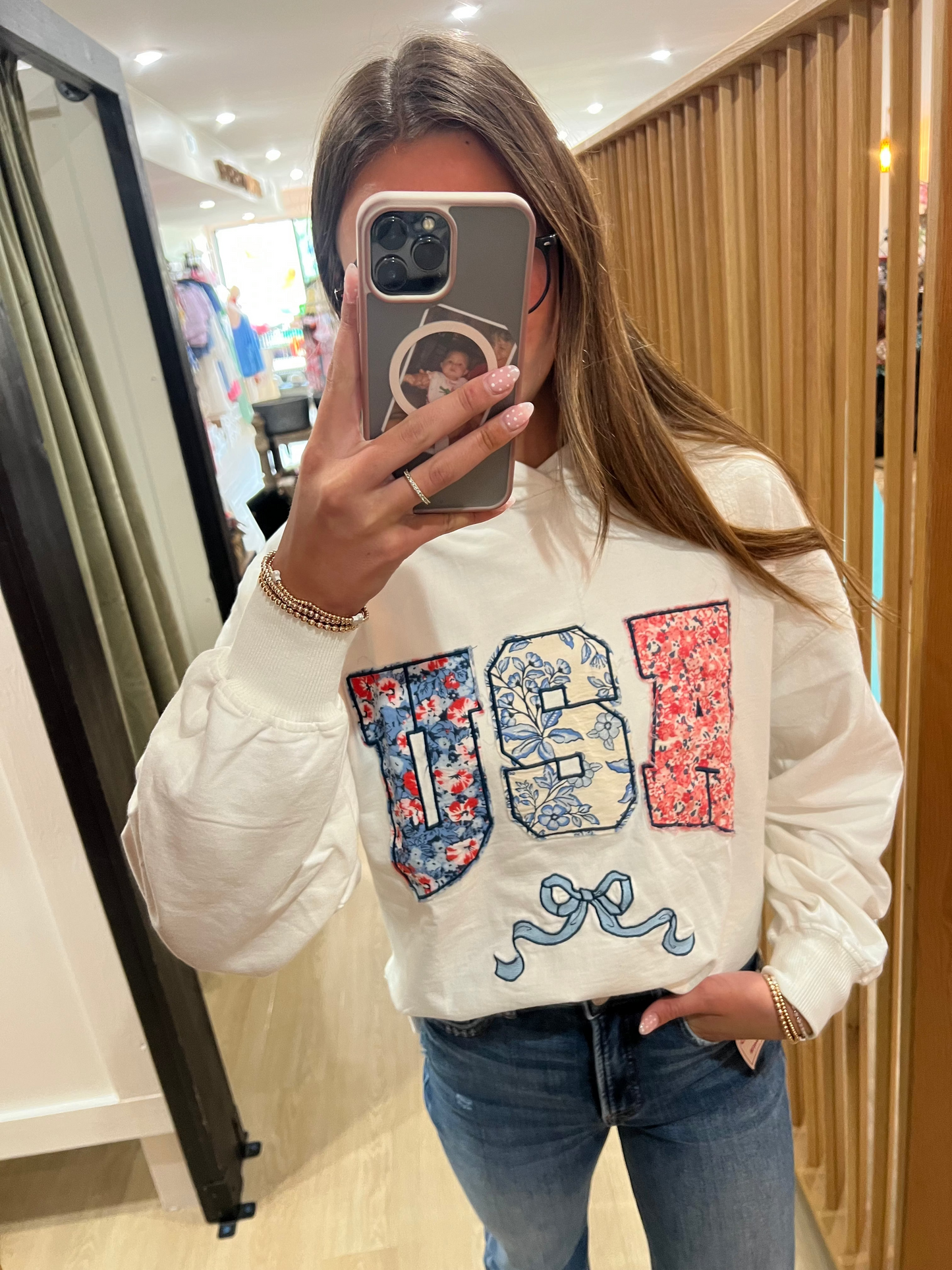 USA Floral Hoodie - Simply Southern