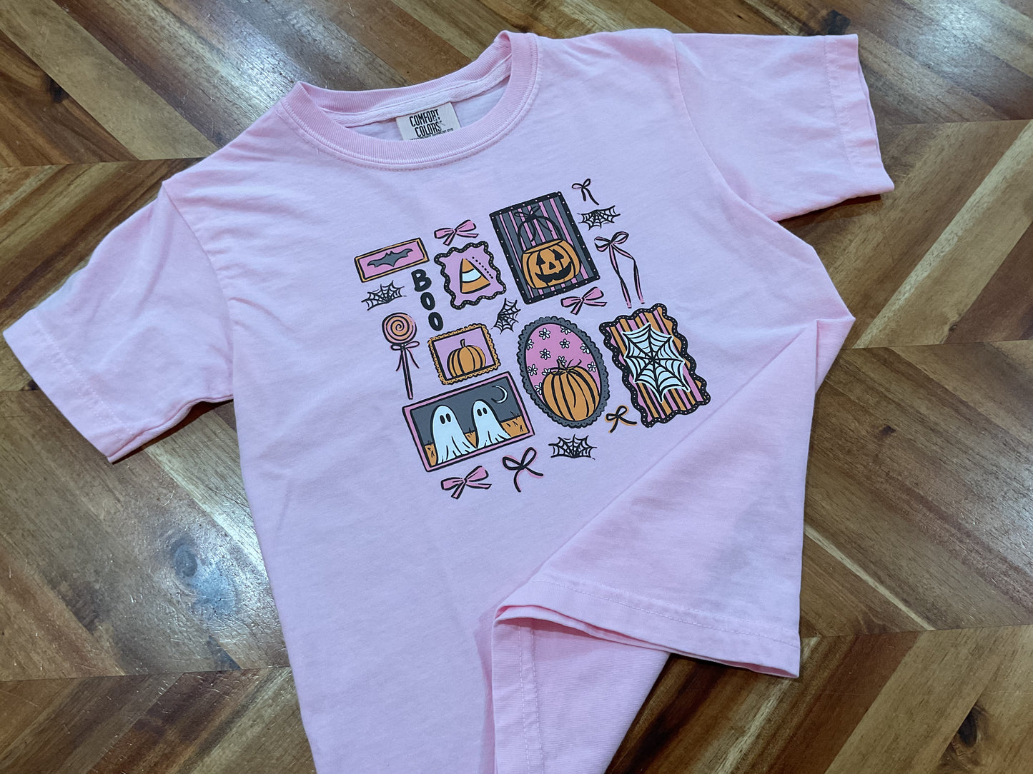 Youth Pink BOO & Bows T-Shirt
