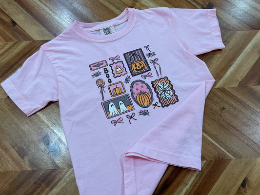 Youth Pink BOO & Bows T-Shirt