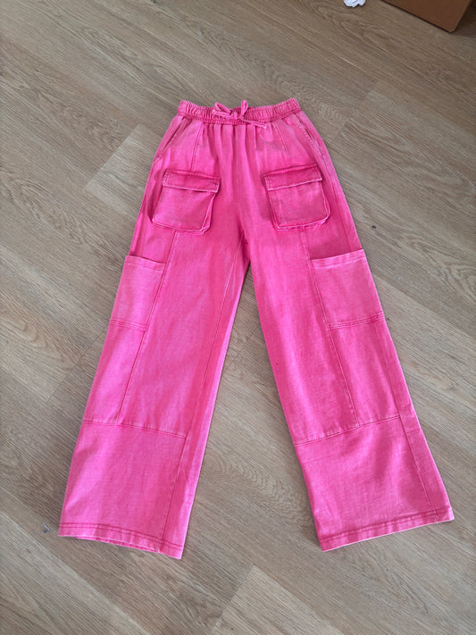 Girls Washed Cargo Pants