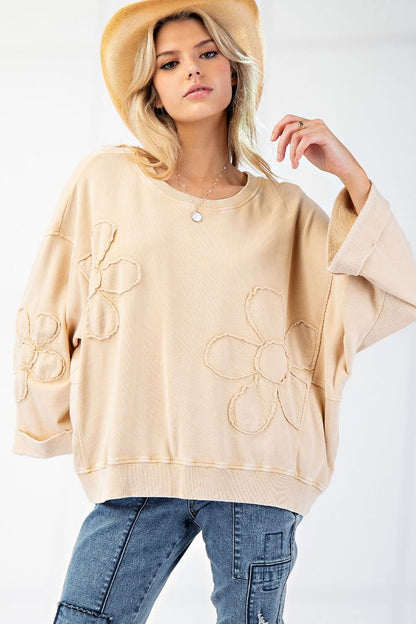 In A Floral Daze Pullover Top - Plus
