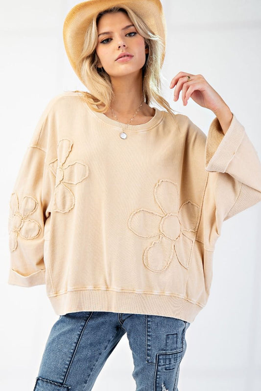 In A Floral Daze Pullover Top - Plus