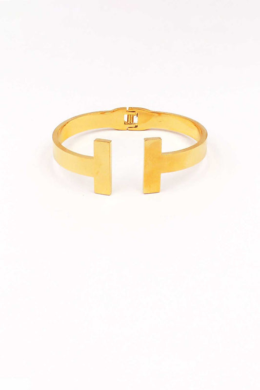 Gold T Hinge Bracelet