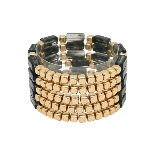Acrylic Stretch Bracelet Set of 5