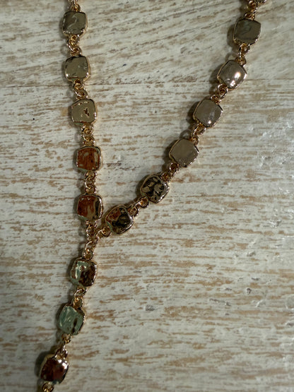 Hammered Gold “Y” Necklace
