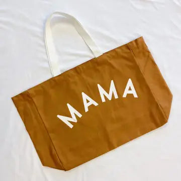 Mama Canvas Tote - Camel