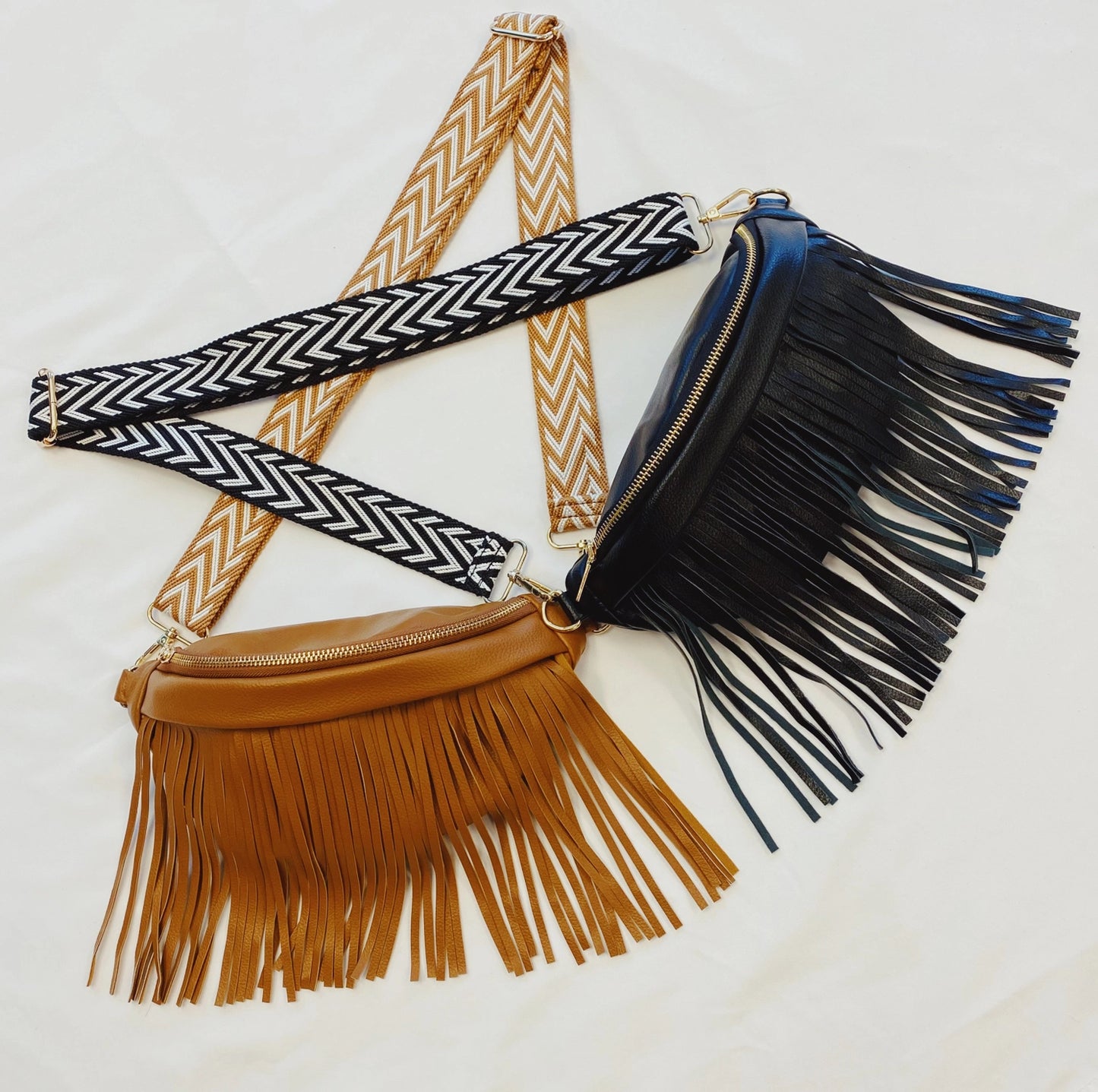 Fringe Sling Bag - Vegan Leather