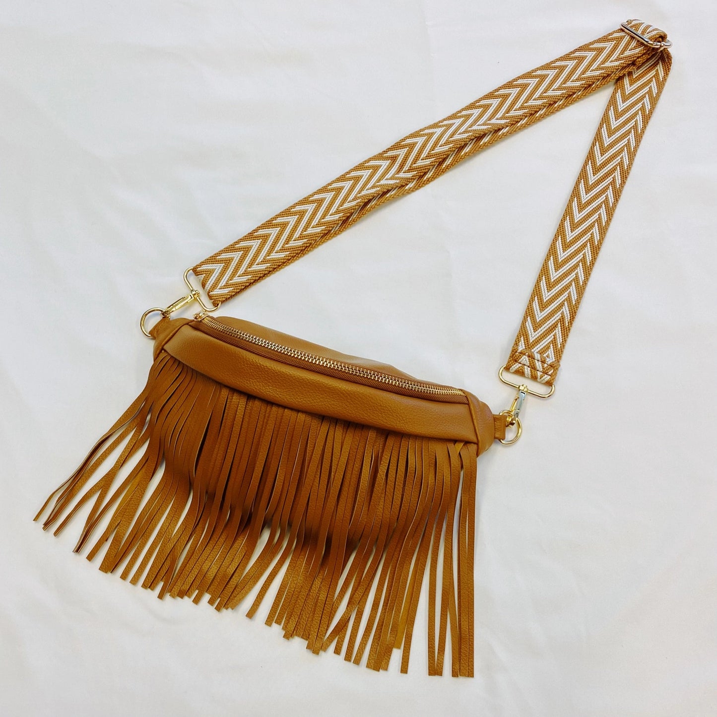 Fringe Sling Bag - Vegan Leather