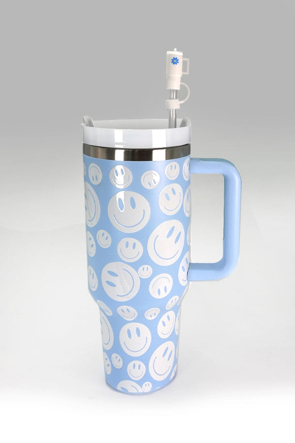 All Smiles 40 oz Tumbler - Blue