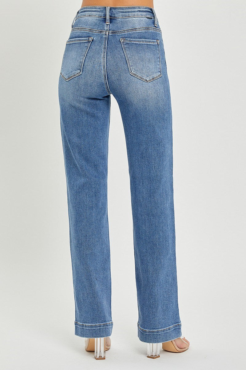 Marley High Rise Straight Denim - Risen