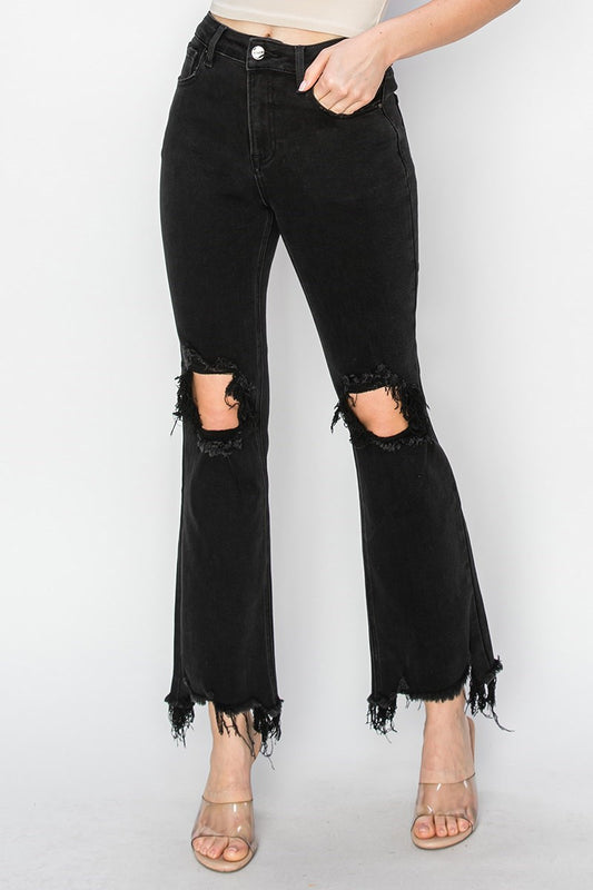 PLUS Willow High Rise Straight Crop Denim - Risen