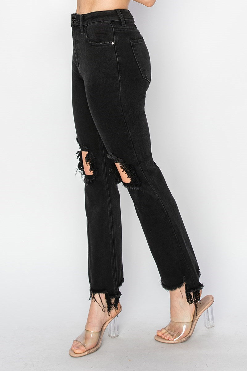 PLUS Willow High Rise Straight Crop Denim - Risen