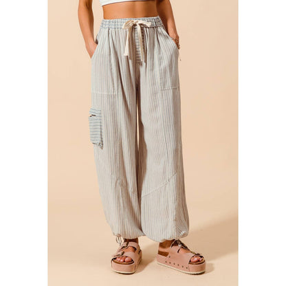 Vintage Striped Linen Pants