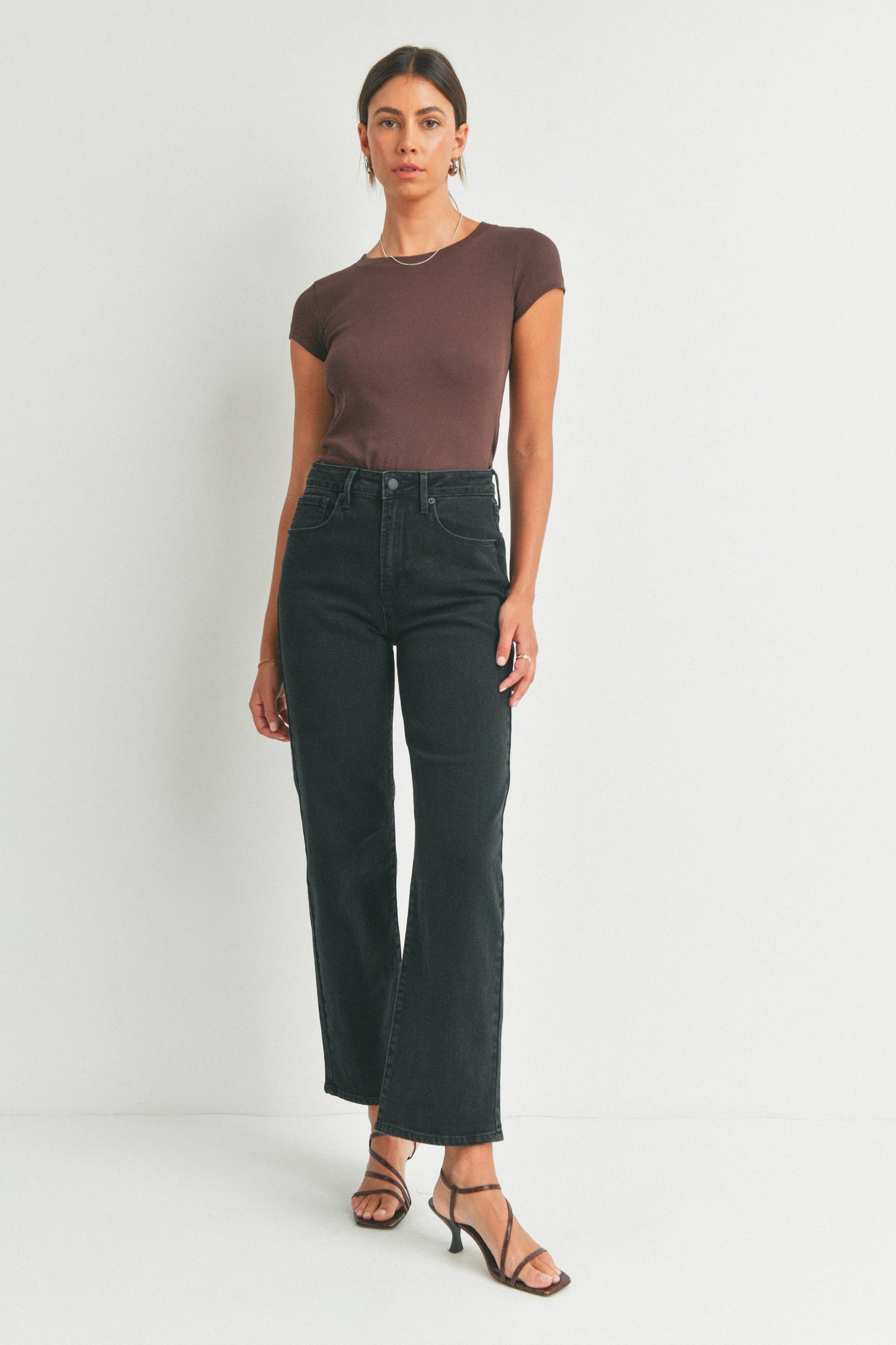 Black Relaxed Straight Jean