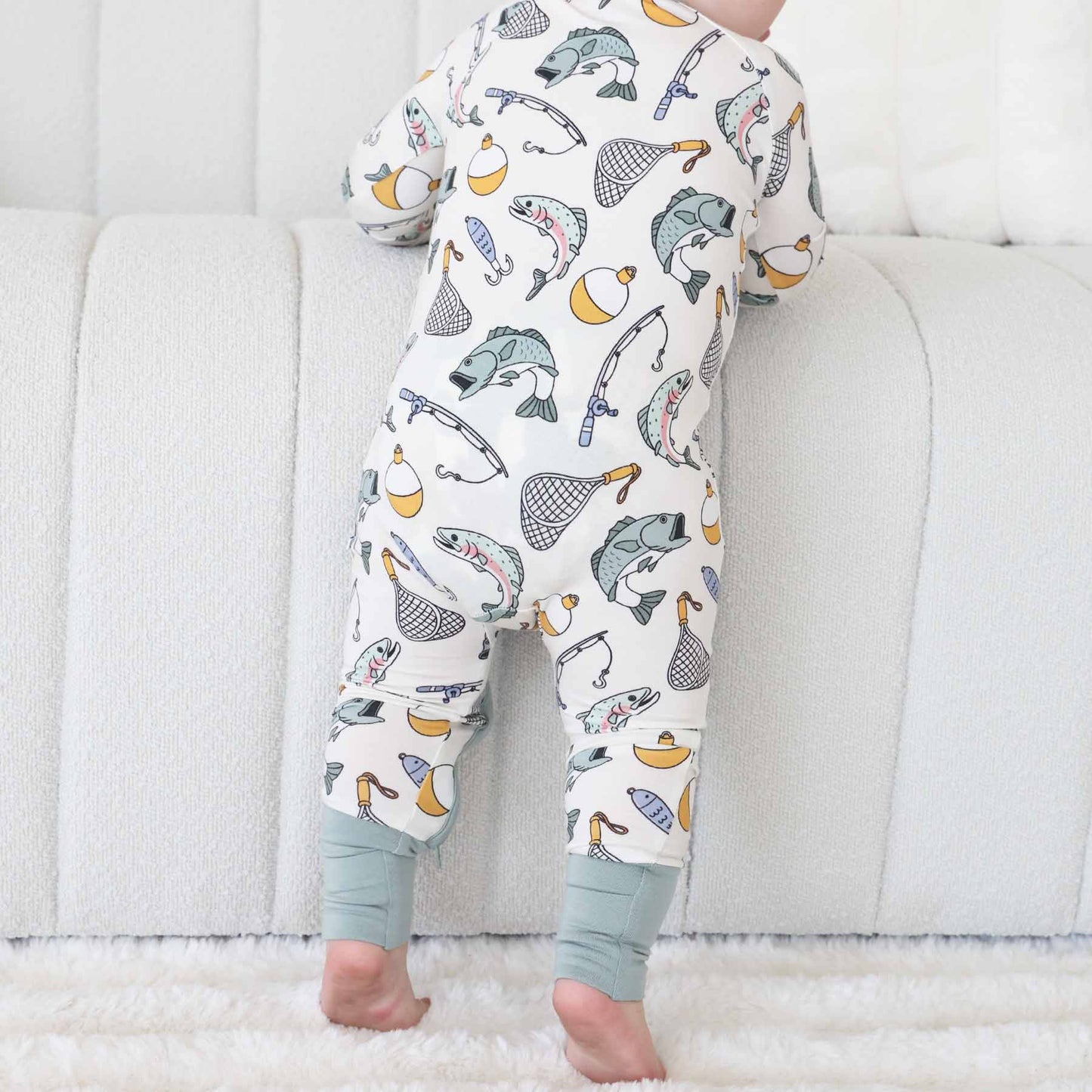 Catch of the Day Convertible Zip Romper