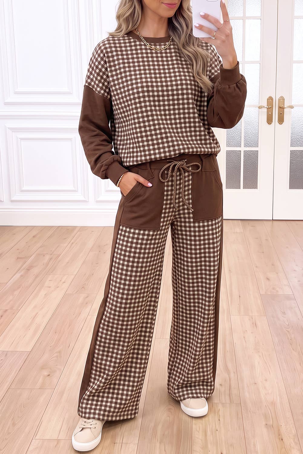 Cozy Gingham Patchwork Set