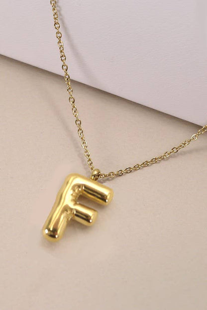 Initial Necklace : 18K Stainless Steel