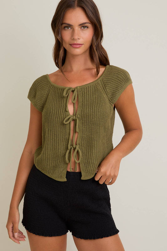Tied Intentions Sleeveless Sweater Top