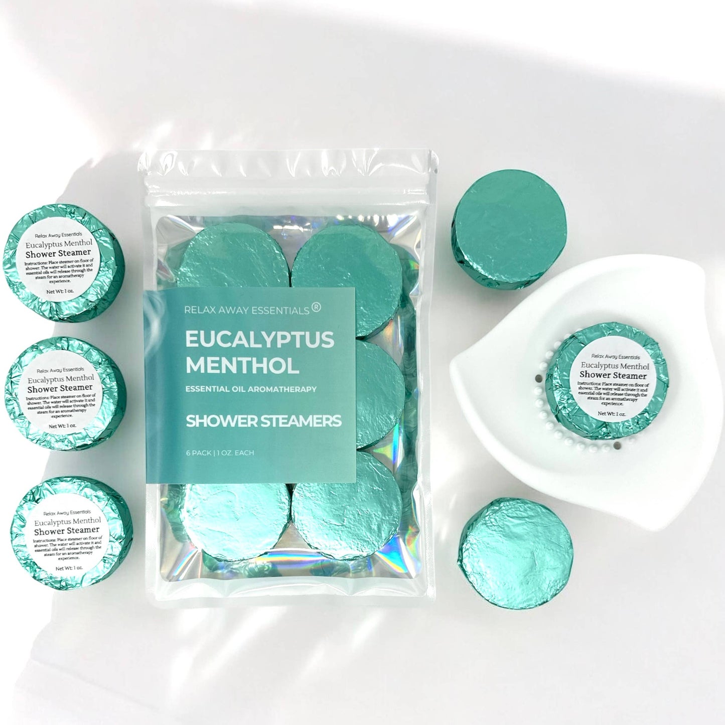 Eucalyptus Menthol Shower Steamers - 6 Pack