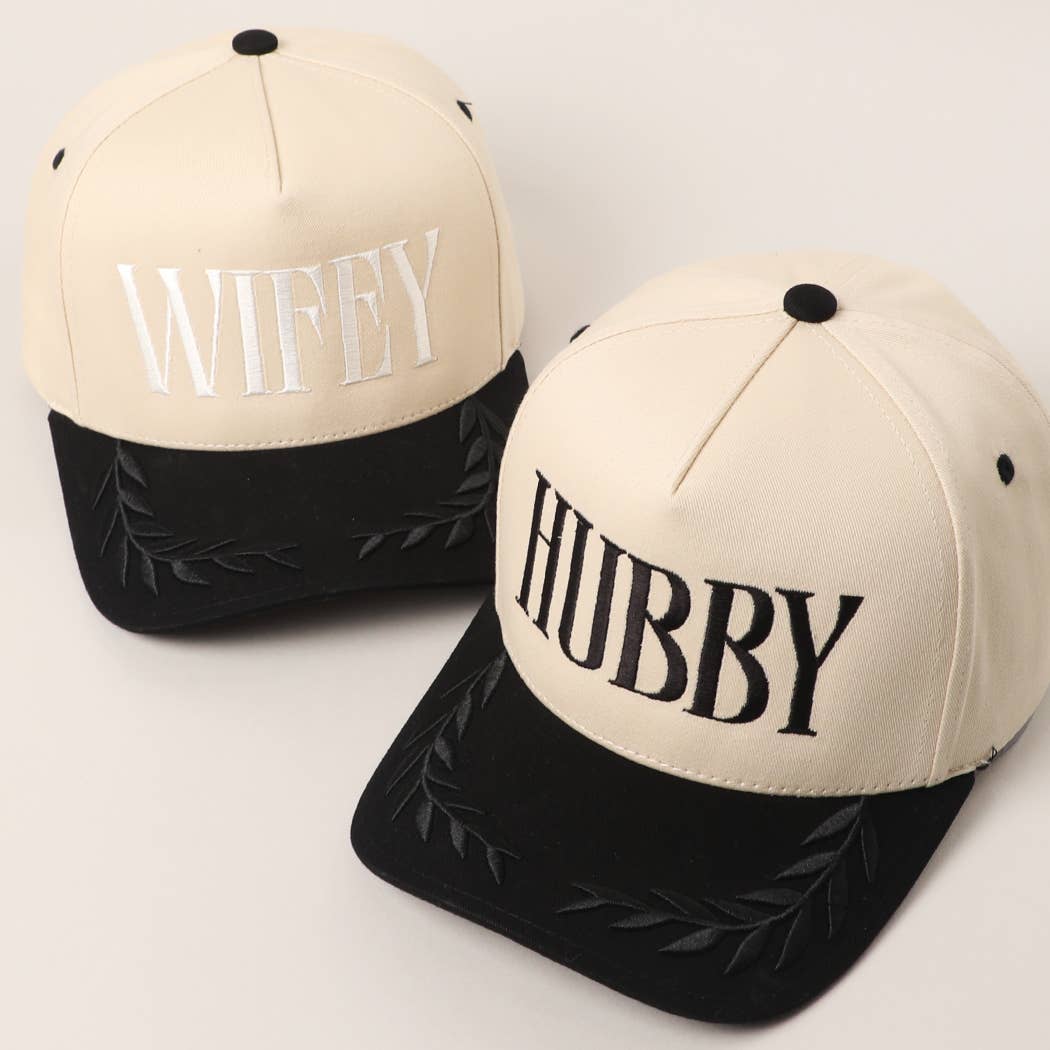 WIFEY Two-Tone Canvas Trucker Hat with Bay Leaf
