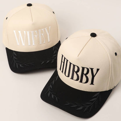 WIFEY Two-Tone Canvas Trucker Hat with Bay Leaf
