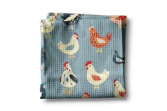 Rustic Chickens Kitchen Towel