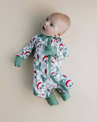 Checkered Peace Santa Bamboo Jammies