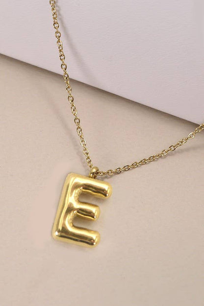 Initial Necklace : 18K Stainless Steel