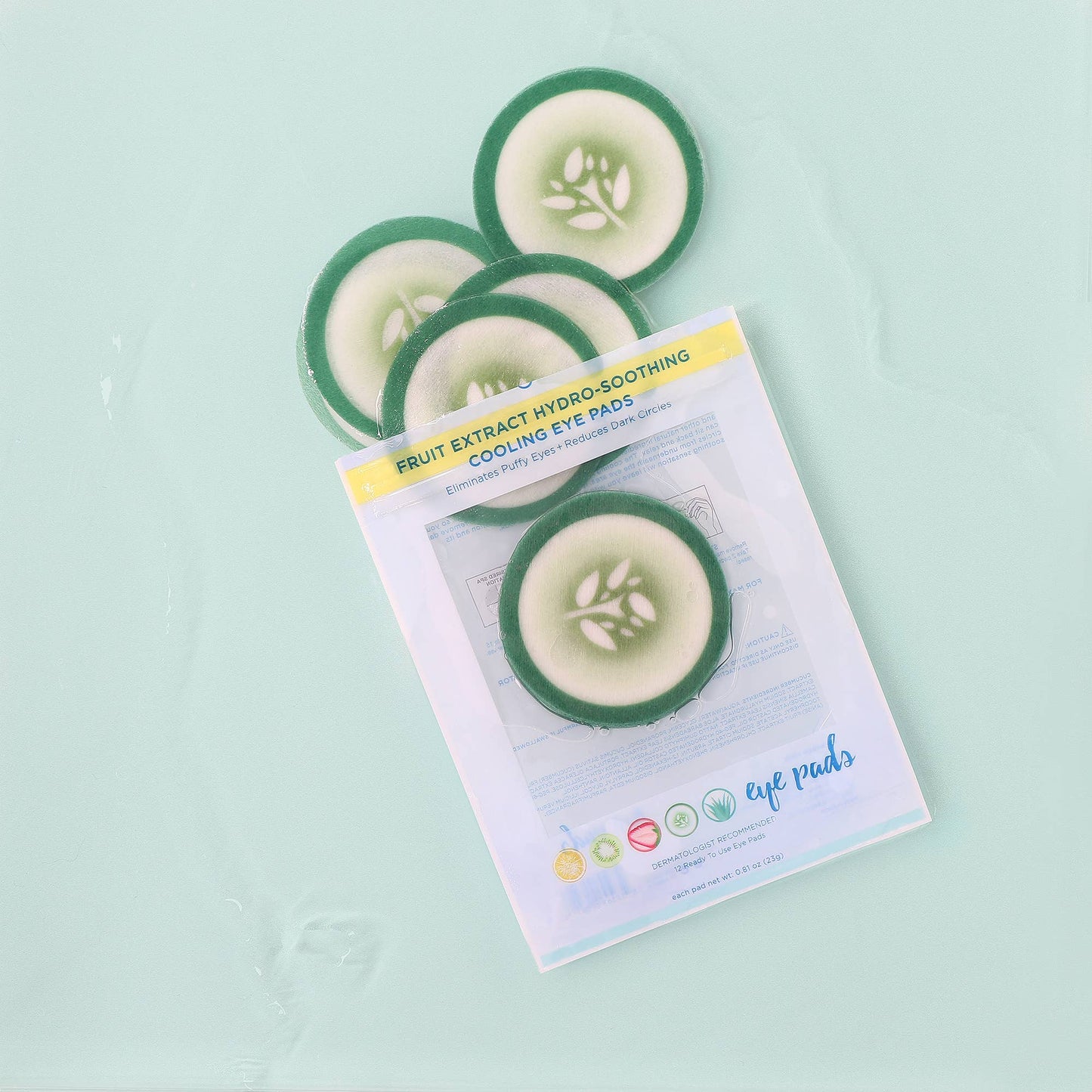 Cucumber Spa Cooling Eye Pads - 12 Pads
