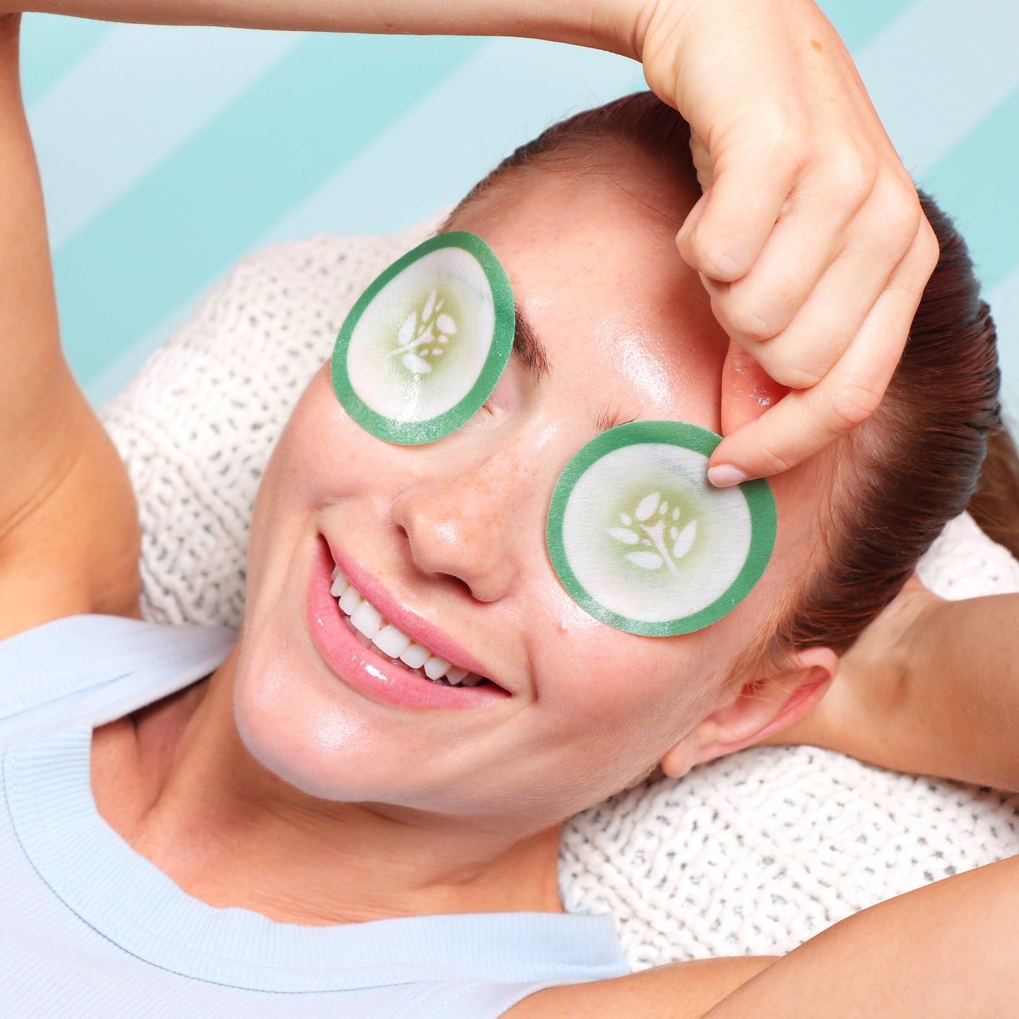 Cucumber Spa Cooling Eye Pads - 12 Pads