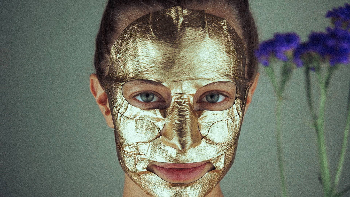 LUXURY 24K GOLD METALLIC FACIAL FOIL MASK