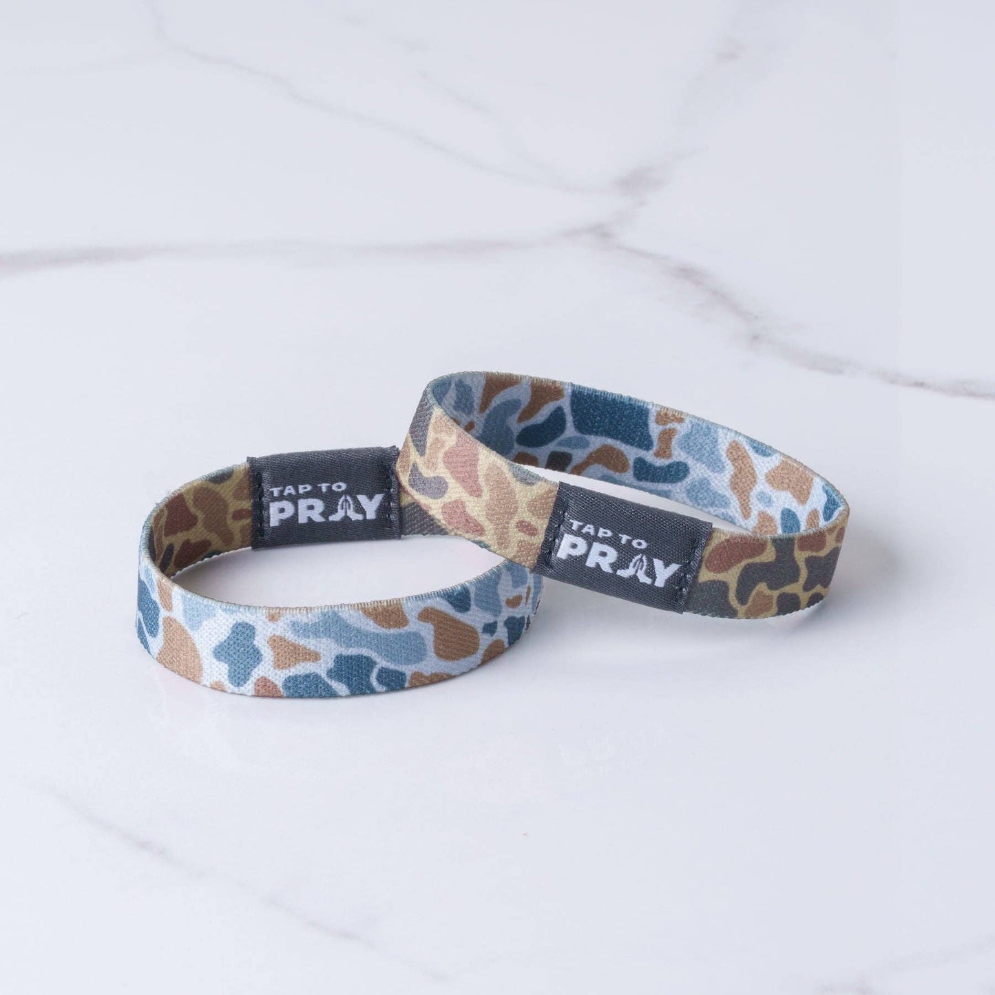 Tap To Pray® Wristband – River Rock Camo - Sahara and Copper