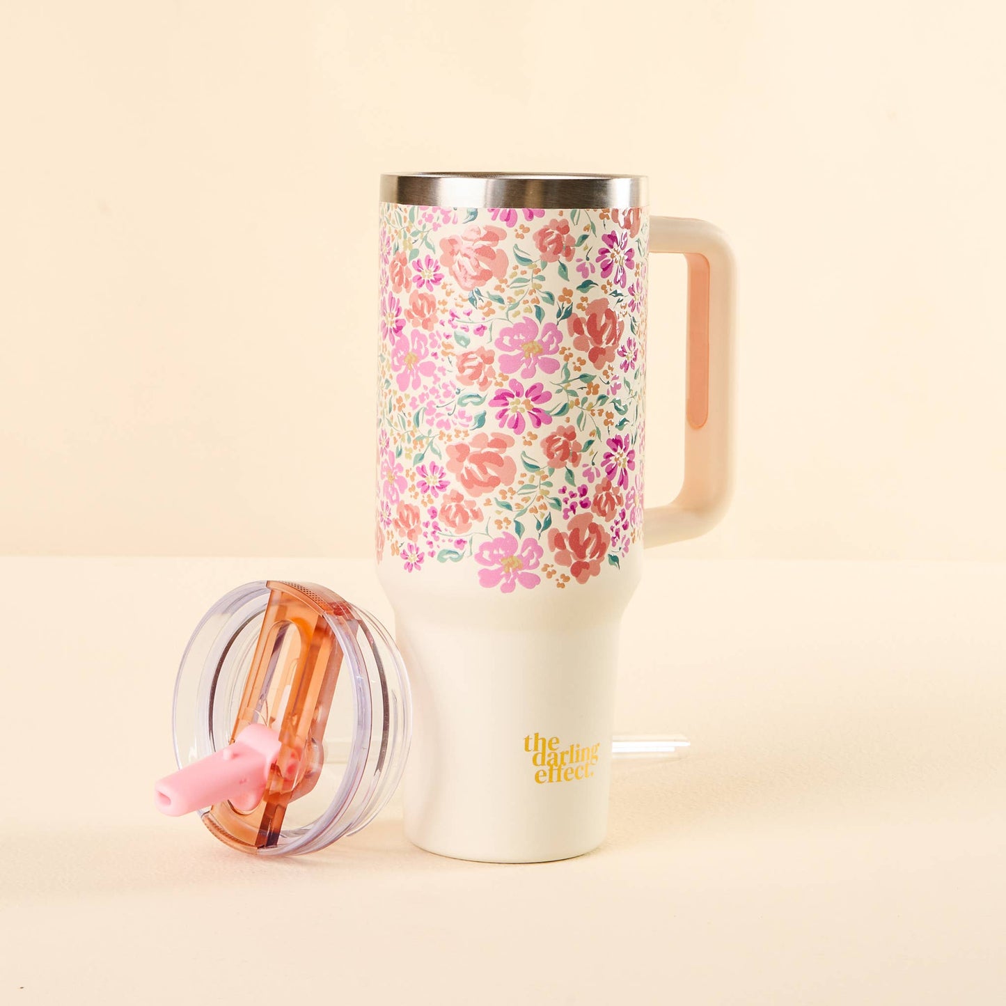 40 oz Lifestyle Flip Straw Tumbler-Secret Garden Pink