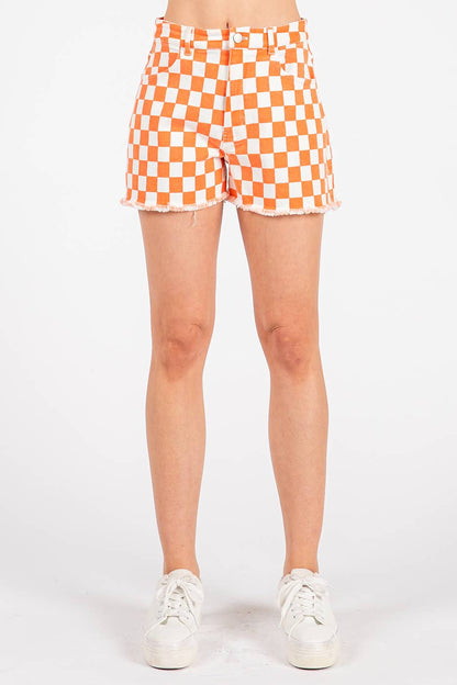 Game Day Checkered Shorts