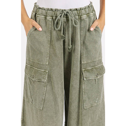 French Terry Knit Cargo Pants