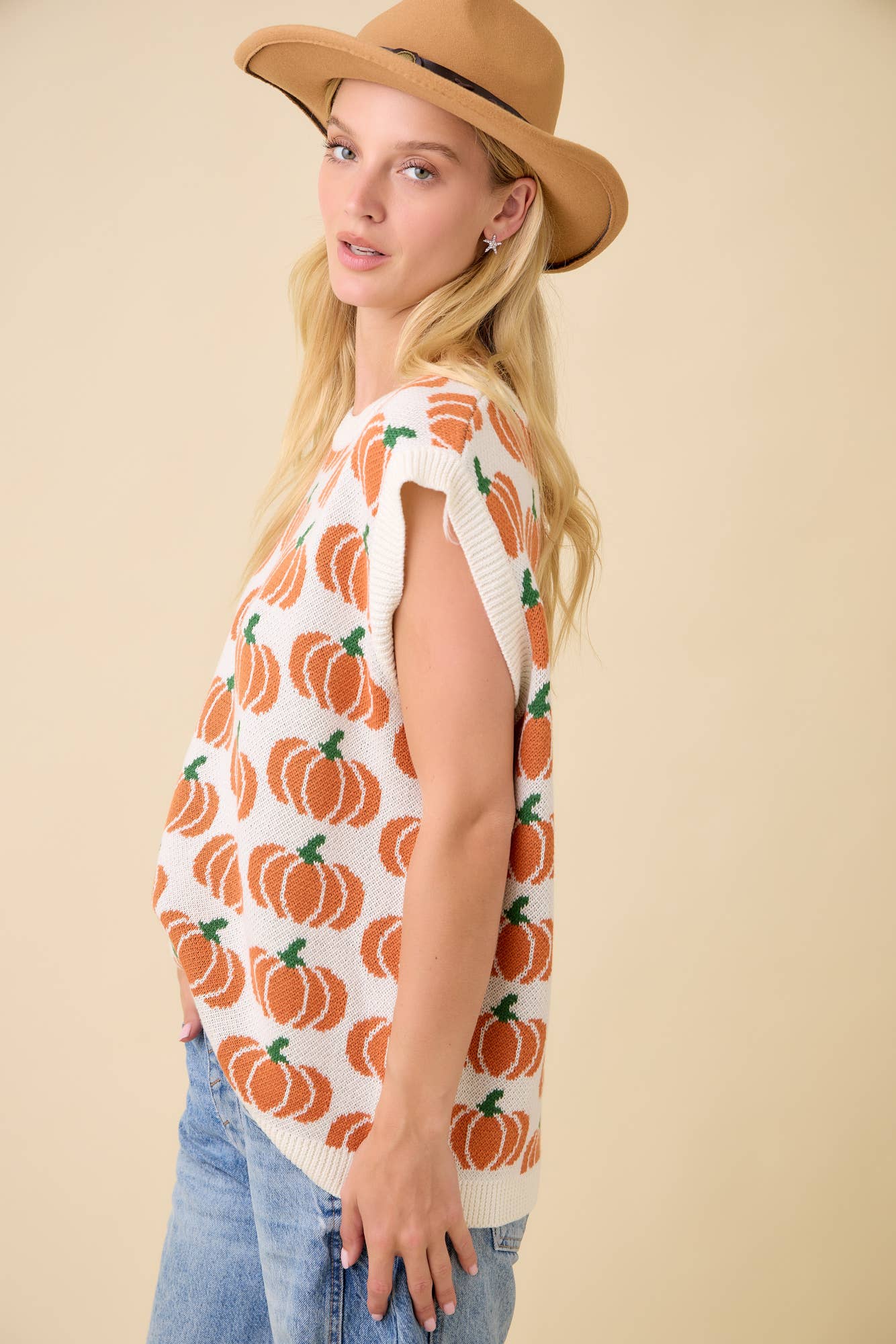 Pumpkin Sweater Knit Top FINAL SALE