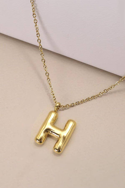 Initial Necklace : 18K Stainless Steel