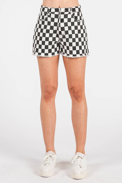 Game Day Checkered Shorts