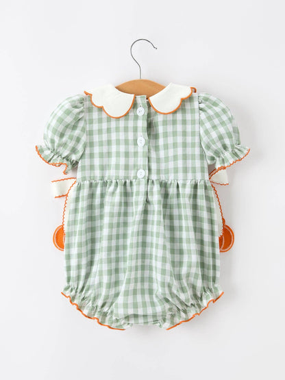 Pumpkin Plaid Romper