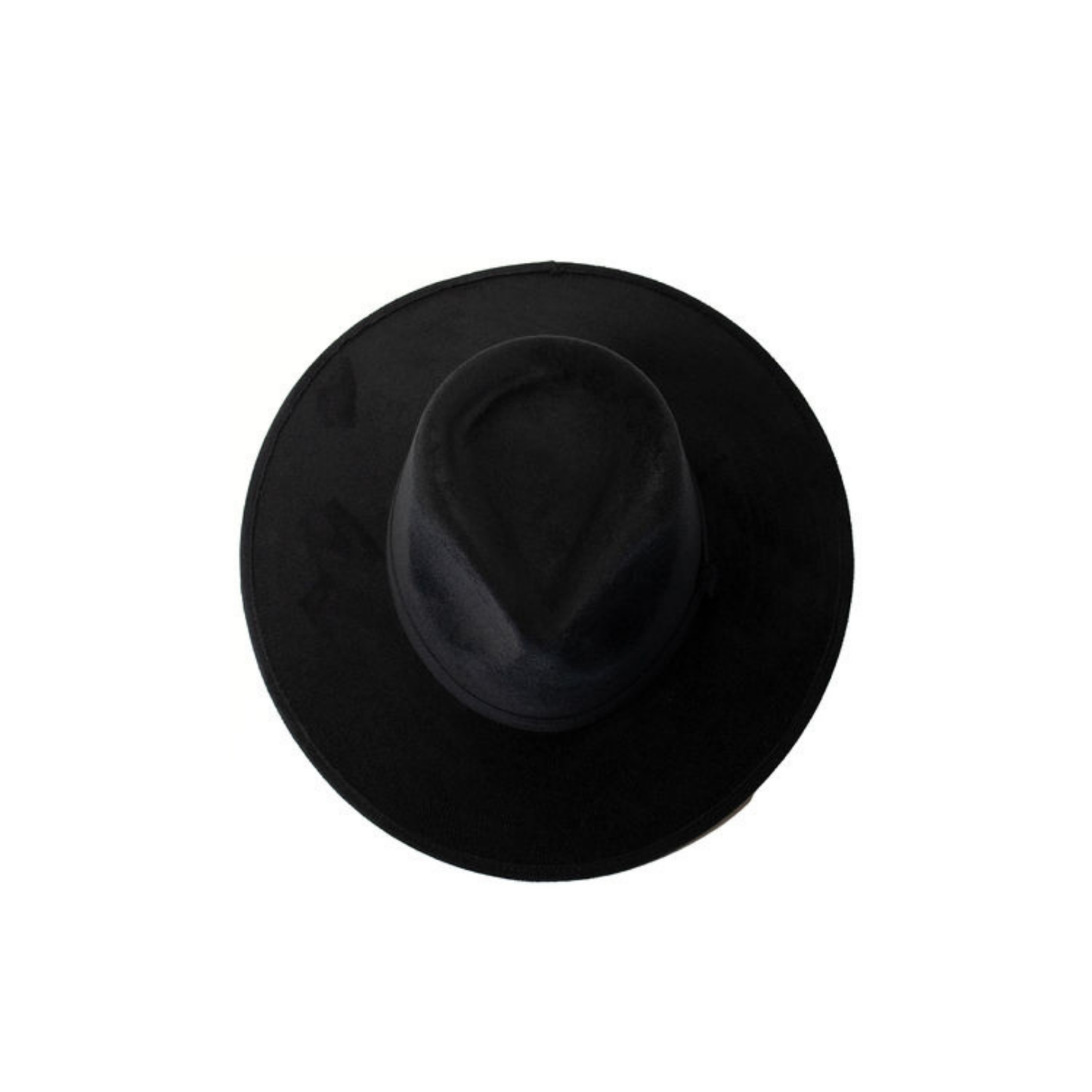 Vegan Suede Tear Drop Hat: Black