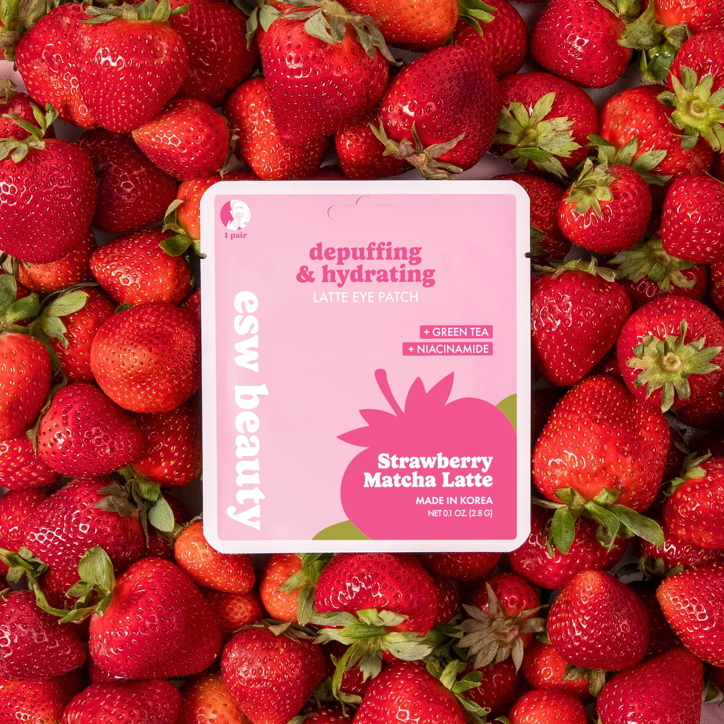 Strawberry Matcha Latte Eye Patches
