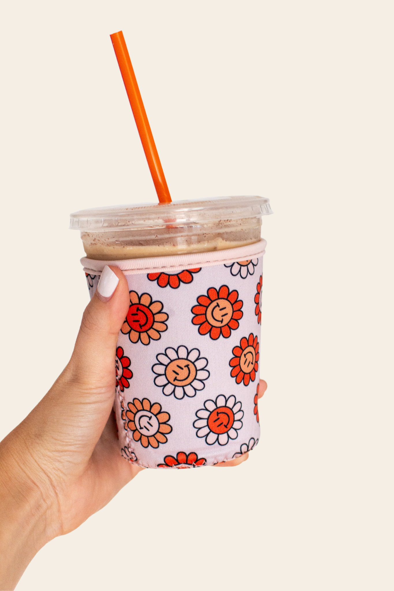 Smiley Daisies Iced Coffee Sleeve / Small