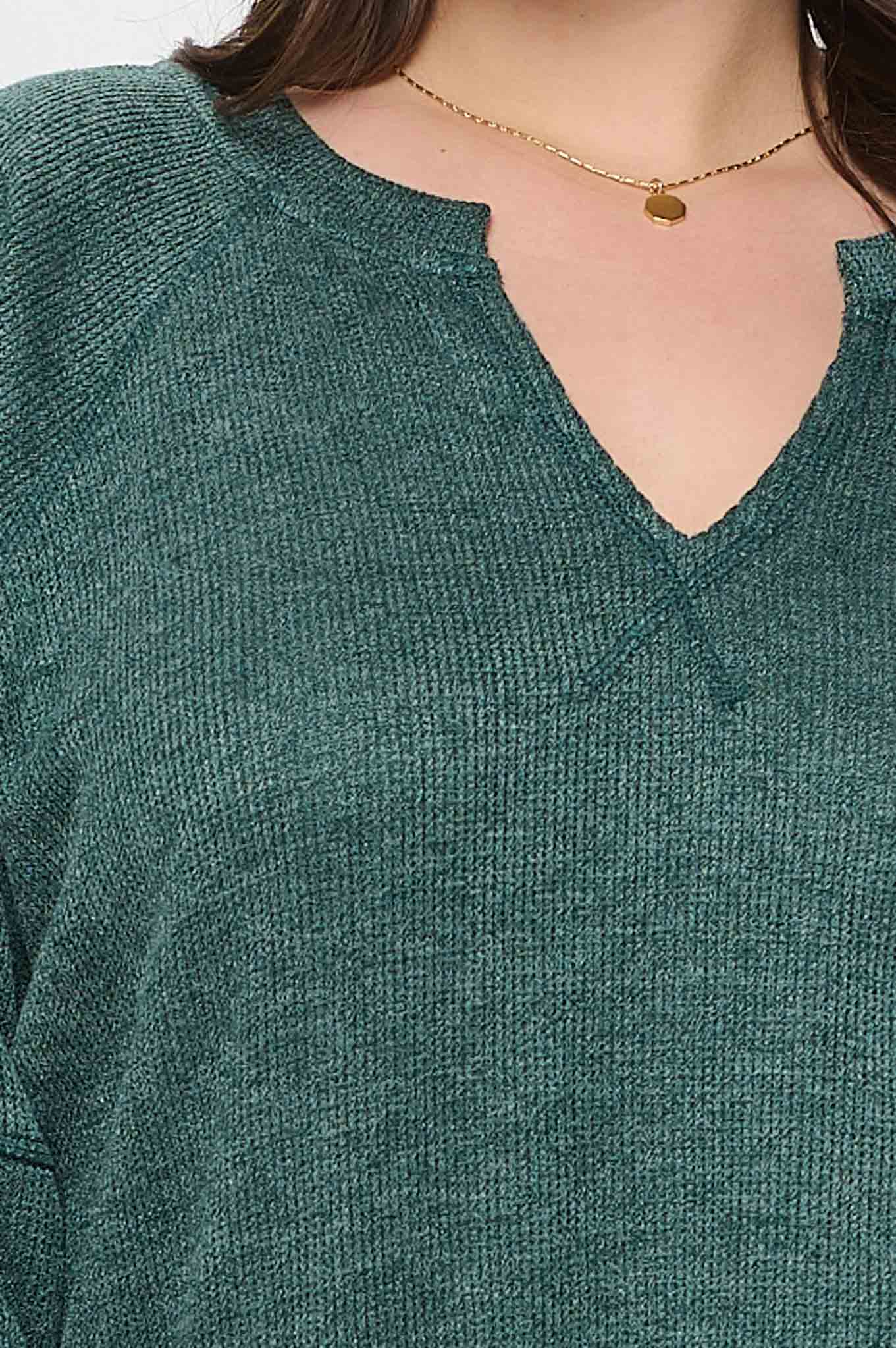 Raglan Knit Top PLUS : Hunter Green