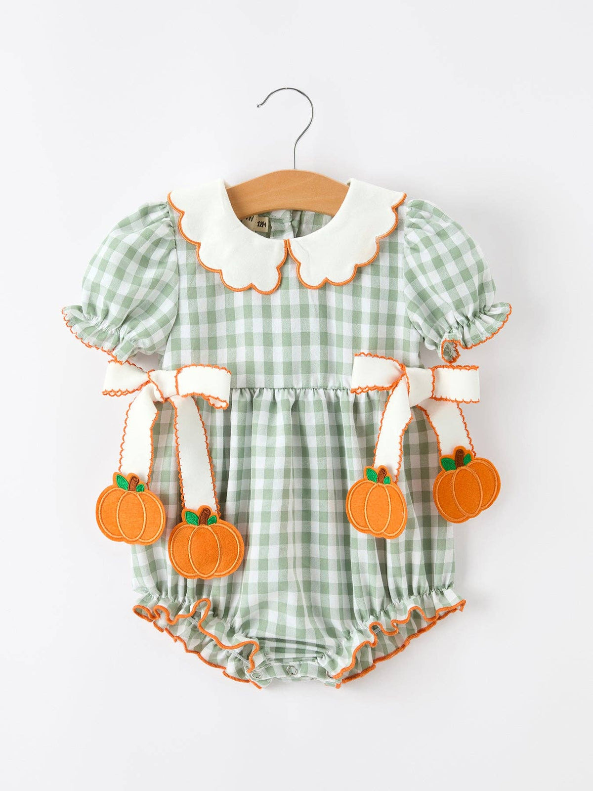 Pumpkin Plaid Romper
