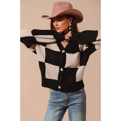 Cozy Checkered Cardi