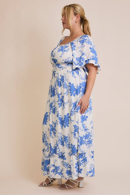 Plus Feeling Blue Floral Dress